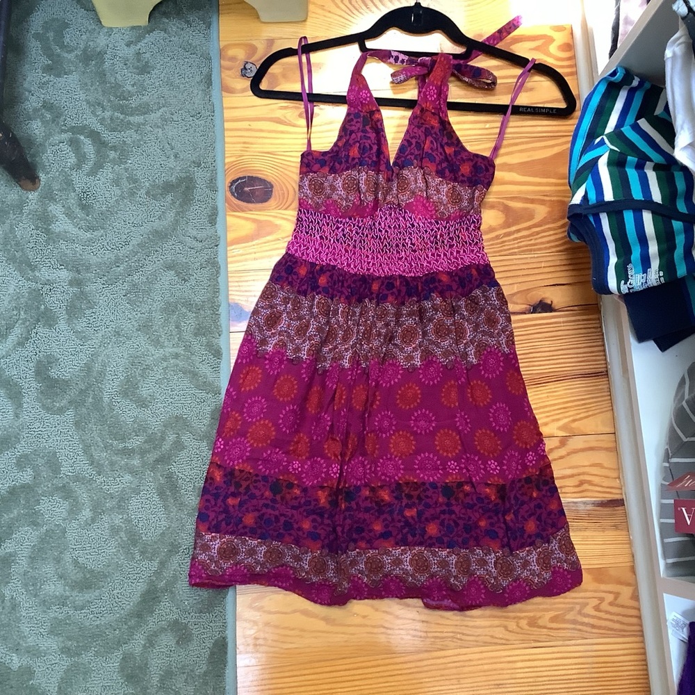 (Bin 6) Hollister halter neck patterned dress, Size S